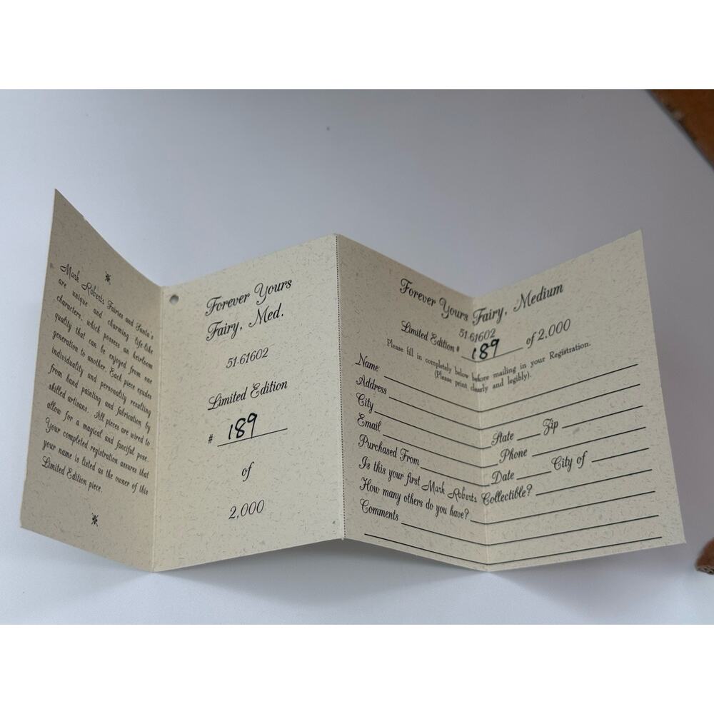 Mark Roberts Pumpkin Pie Fairy Large Box W/ Limited Edition Numbered Certificate - Picture 10 of 10